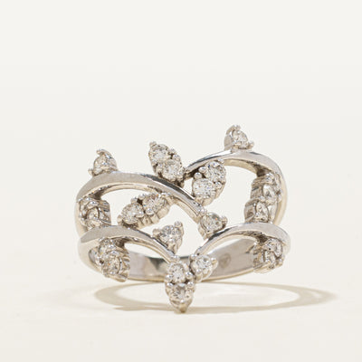 10K Diamond Openwork Vine Ring | 0.50ctw | SZ 5