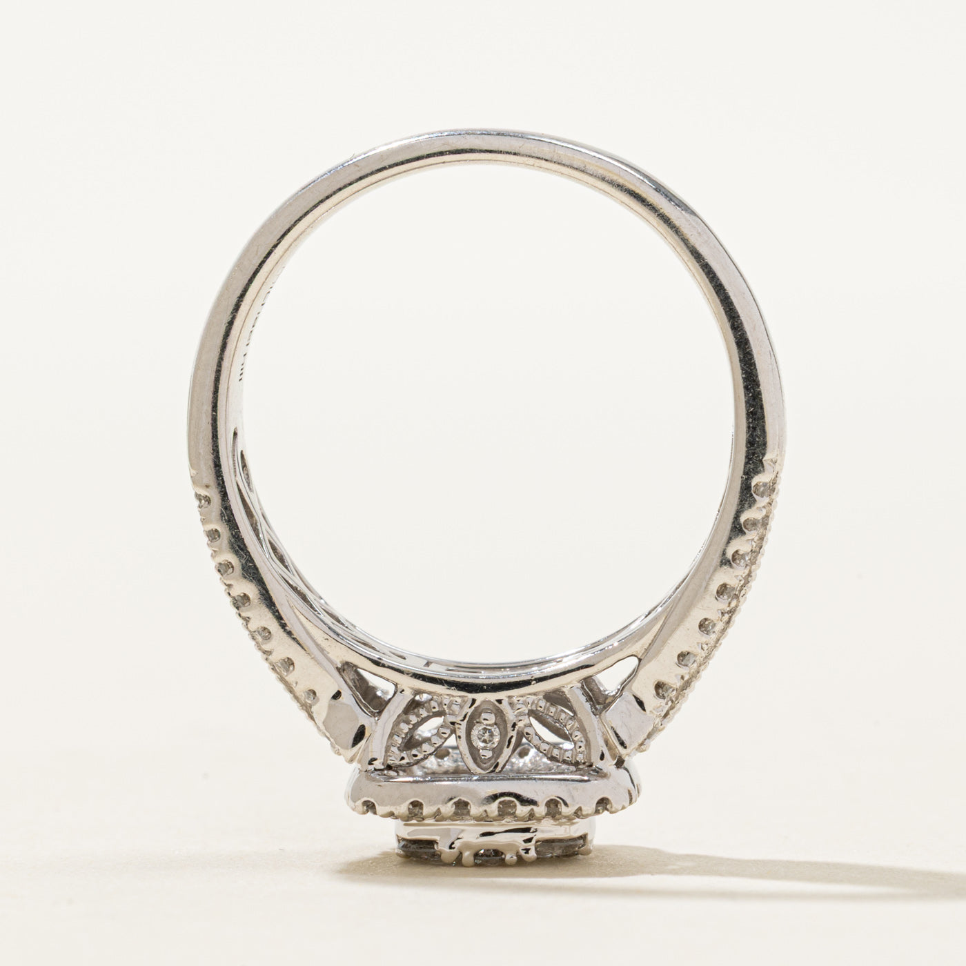 10K Diamond Cluster Halo Ornate Ring | 1.00ctw | SZ 7