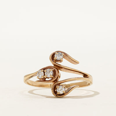 14K Diamond Abstract Openwork Ring | 0.24ctw | SZ 9.75