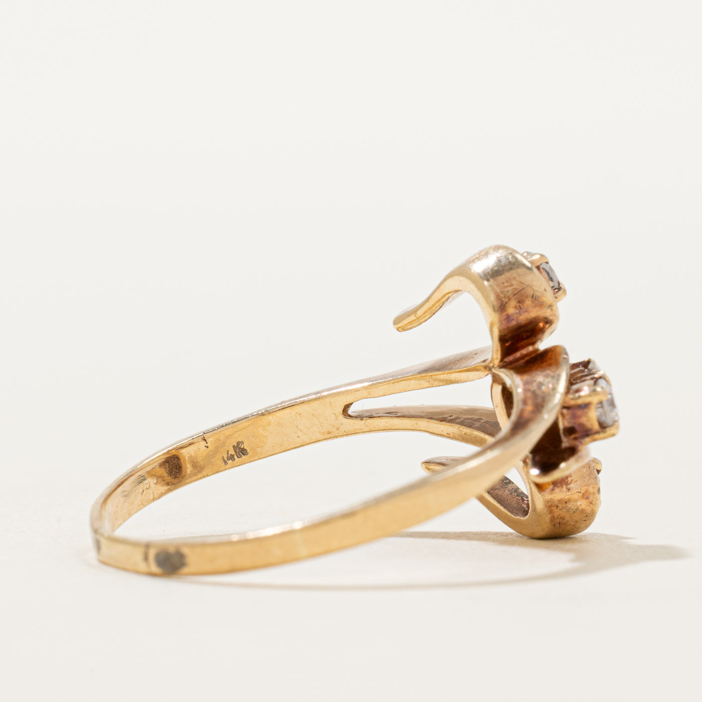 14K Diamond Abstract Openwork Ring | 0.24ctw | SZ 9.75