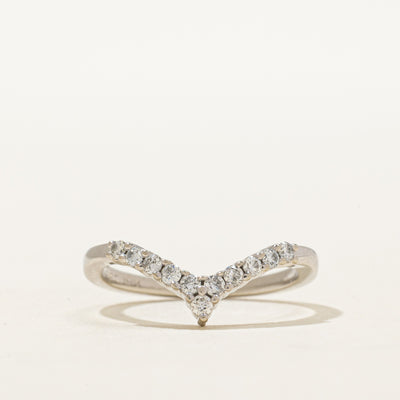 14K Diamond Chevron Ring | 0.18ctw | SZ 5.75