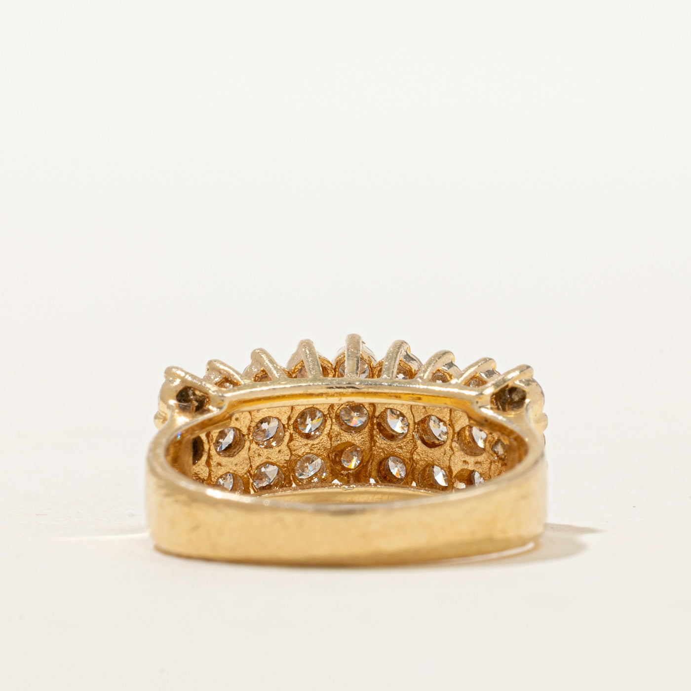 14K Multi Row High Set Diamond Ring | 0.36ctw | SZ 6