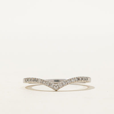 10K Diamond Thin Chevron Ring | 0.09ctw | SZ 7