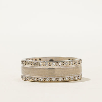 10K Semi Eternity Diamond Edged Band | 0.45ctw | SZ 10.5