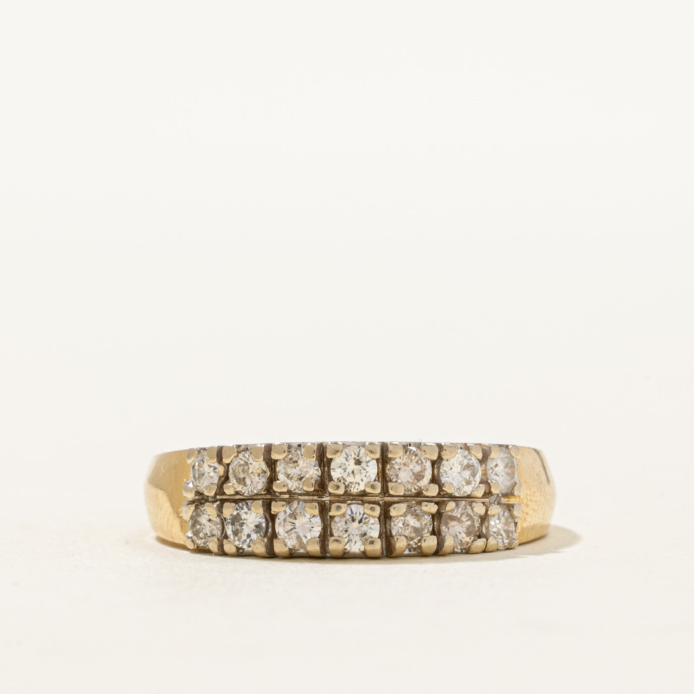 14K Double Row Diamond Ring | 0.56ctw | SZ 7.25