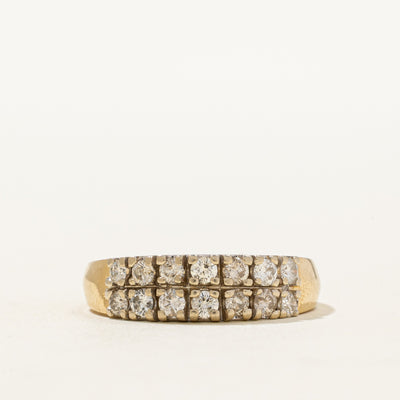 14K Double Row Diamond Ring | 0.56ctw | SZ 7.25
