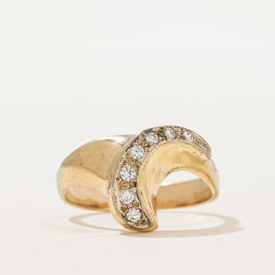 14K Diamond Wave Ring | 0.13ctw | SZ 7.5