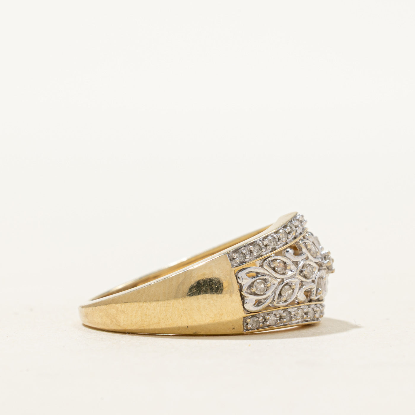 10K Diamond Vine Openwork Ring | 0.26ctw | SZ 8