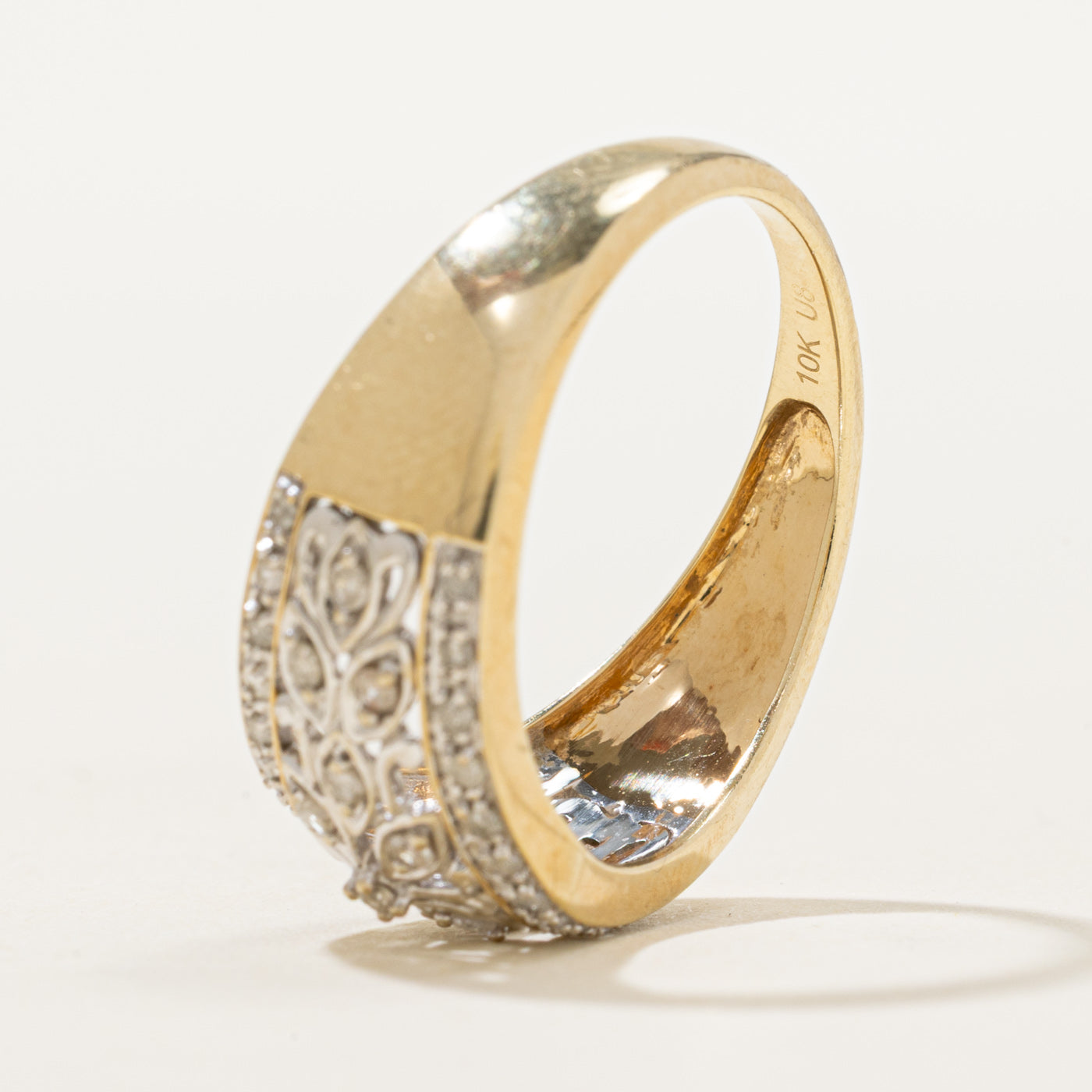 10K Diamond Vine Openwork Ring | 0.26ctw | SZ 8