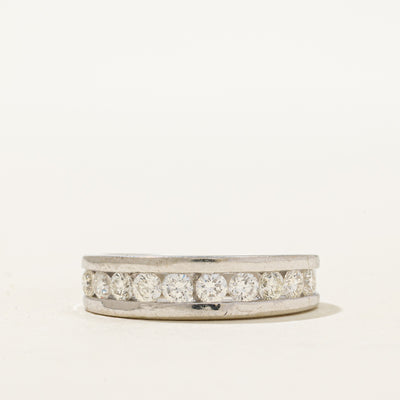 18K Channel Set Semi Eternity Diamond Ring | 0.75ctw | SZ 7.25