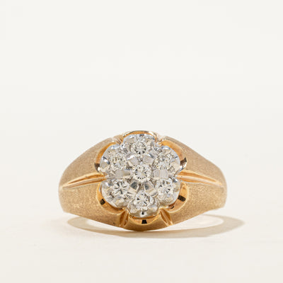 14K Diamond Cluster Dome Ring | 0.54ctw | SZ 10.25