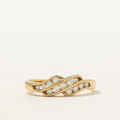 18K Channel Set Waterfall Diamond Ring | 0.26ctw | SZ 5.5