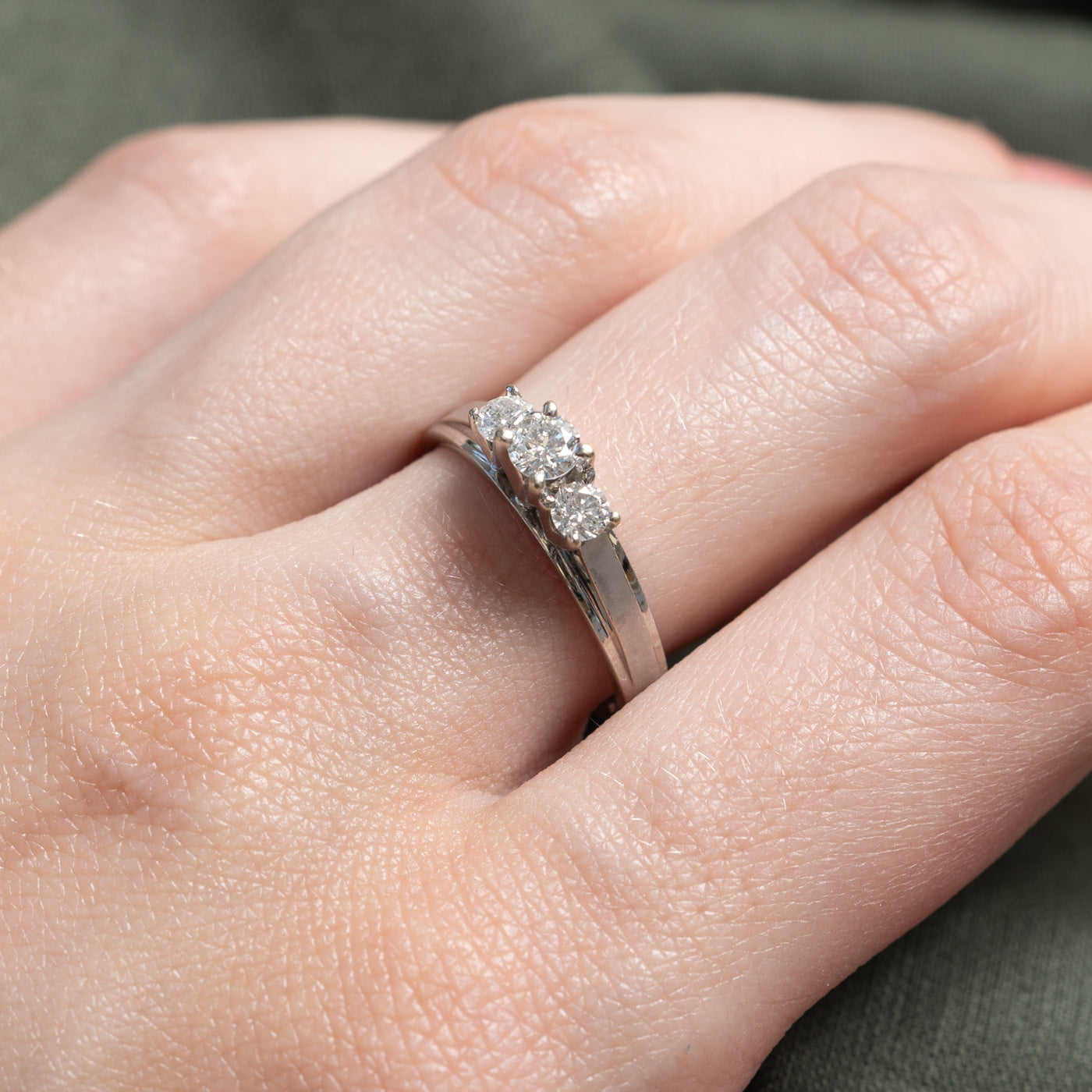 14K Three Stone Diamond Ring | 0.53ctw | SZ 6.75
