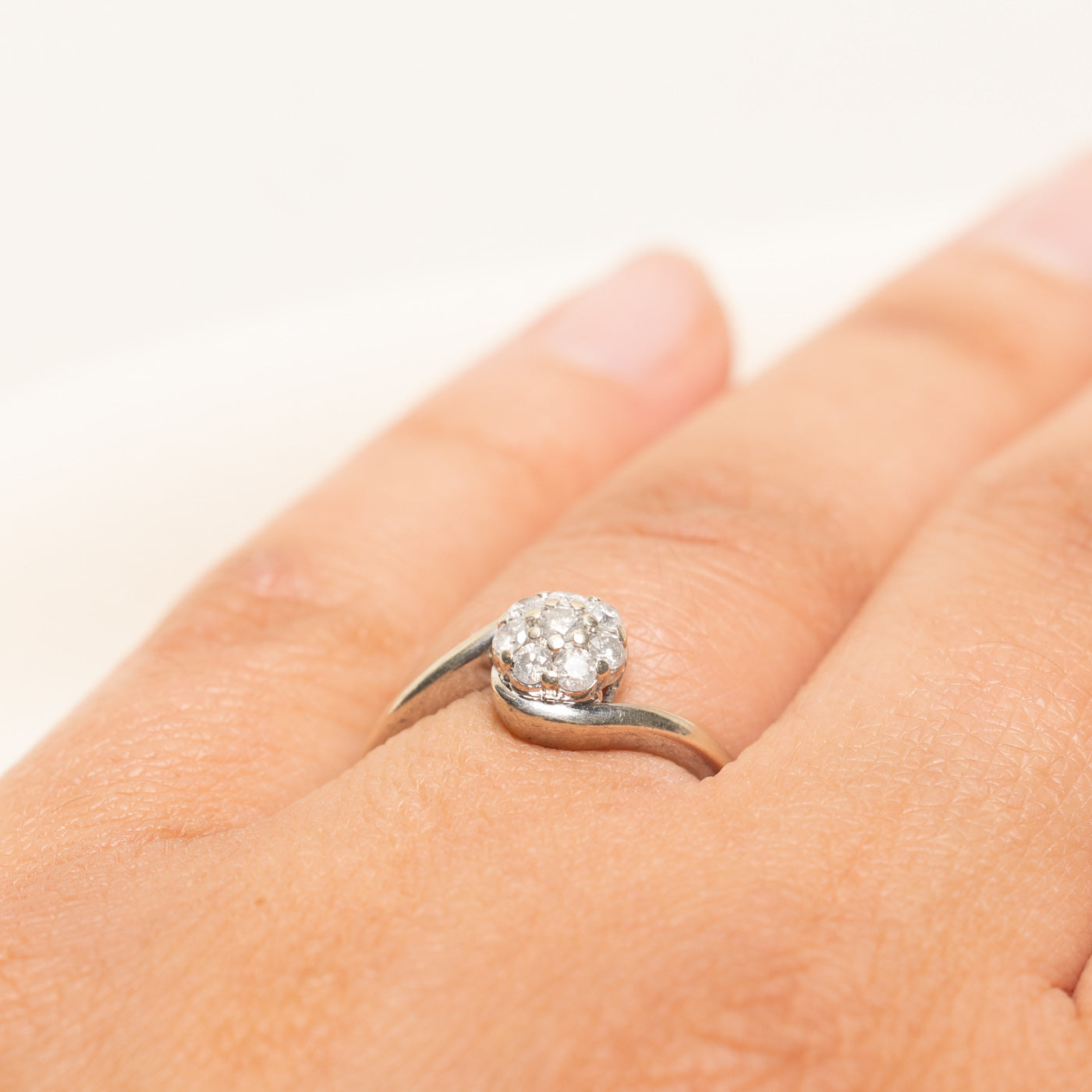 Diamond Cluster Bypass Ring | 0.25ctw | SZ 6