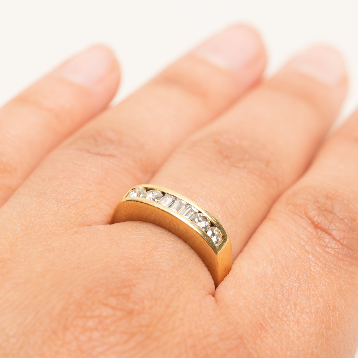 18k Channel Set Multi Cut Diamond Band | 0.60ctw | SZ 8.25