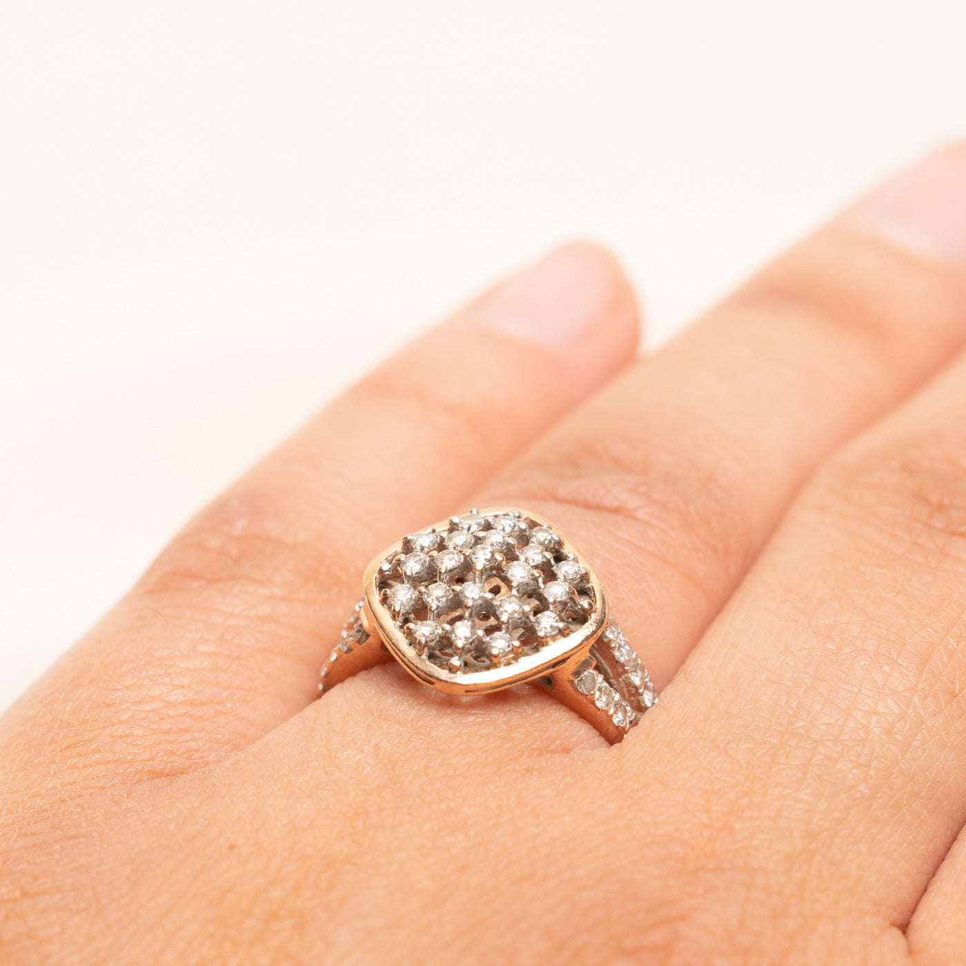 Diamond Open Grid Ring | 0.65ctw | SZ 6.25