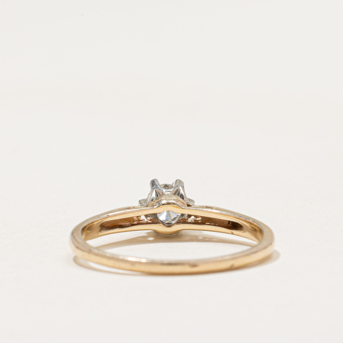 Solitaire Diamond Reverse Tapered Ring | 0.24ct | SZ 6.75