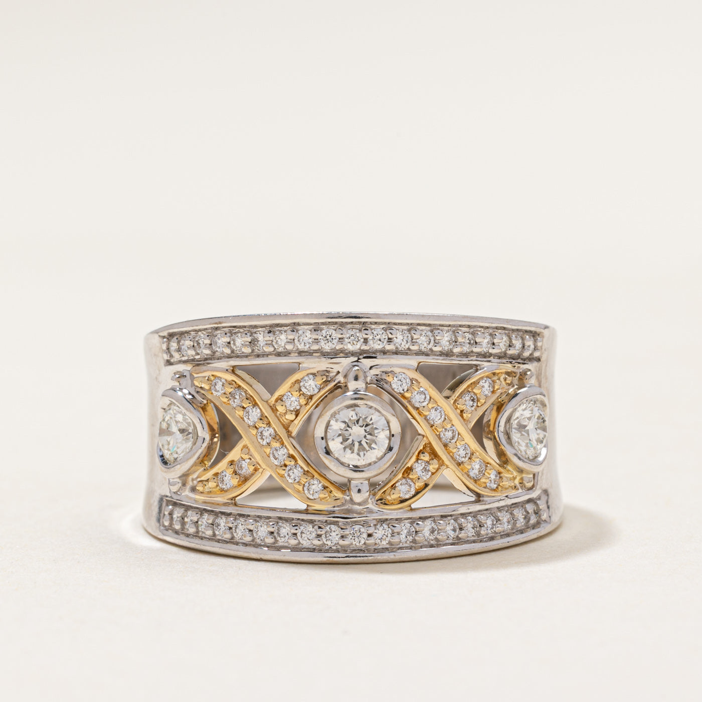 Canadian Diamond XO Design Ring | 0.70ctw | SZ 10