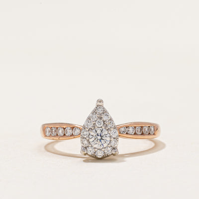 Diamond Pear Shaped Cluster Ring | 0.39ctw | SZ 4.75