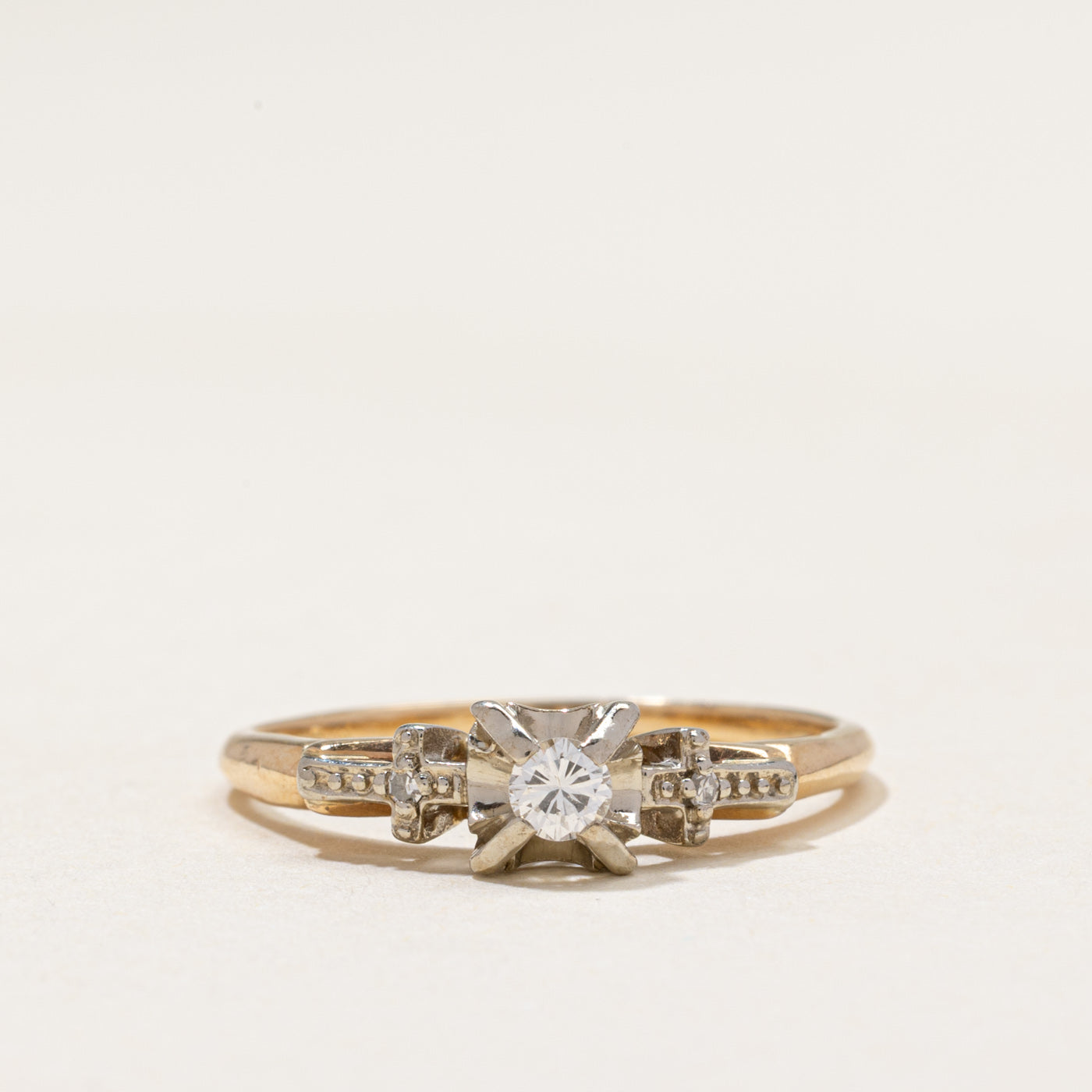 14k Illusion Set Diamond Ring | 0.12ctw | SZ 8.25