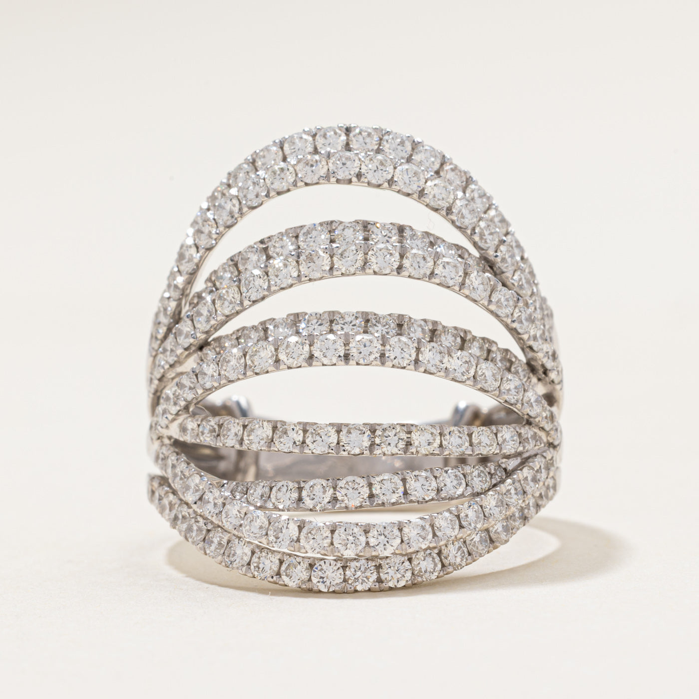 14k Diamond Layers Cocktail Ring | 2.90ctw | SZ 9.25