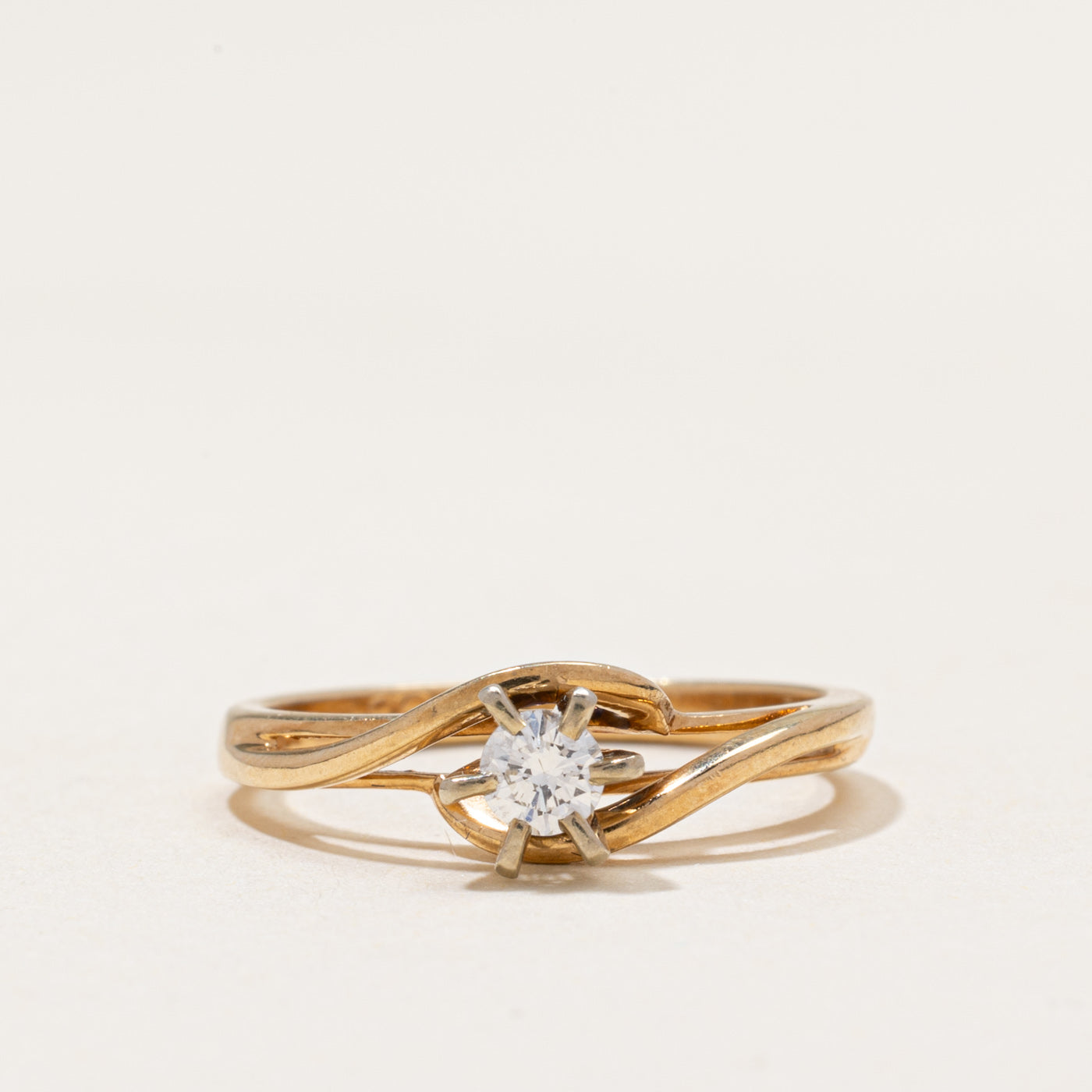Diamond Petite Bypass Ring | 0.16ct | SZ 6