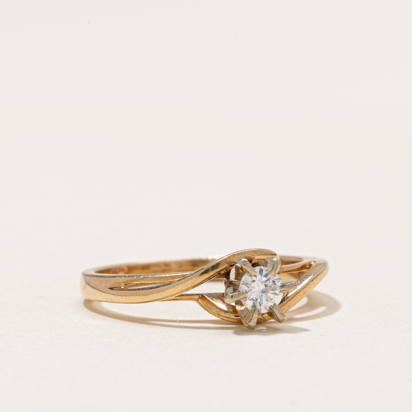 Diamond Petite Bypass Ring | 0.16ct | SZ 6