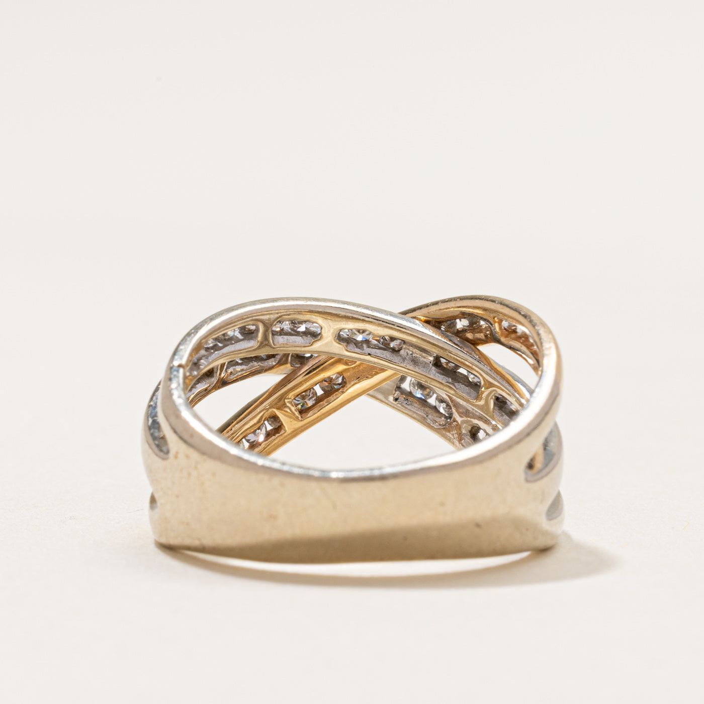 14k Diamond Multi Cross Over Ring | 0.60ctw | SZ 6