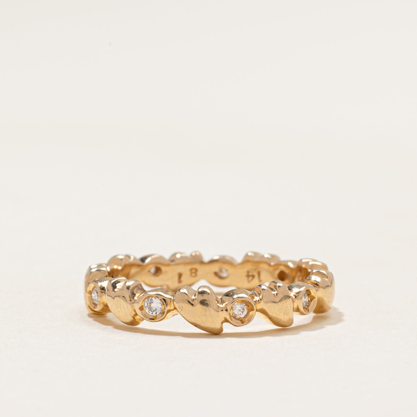 Eternity Diamond Textured Band | 0.18ctw | SZ 6.75