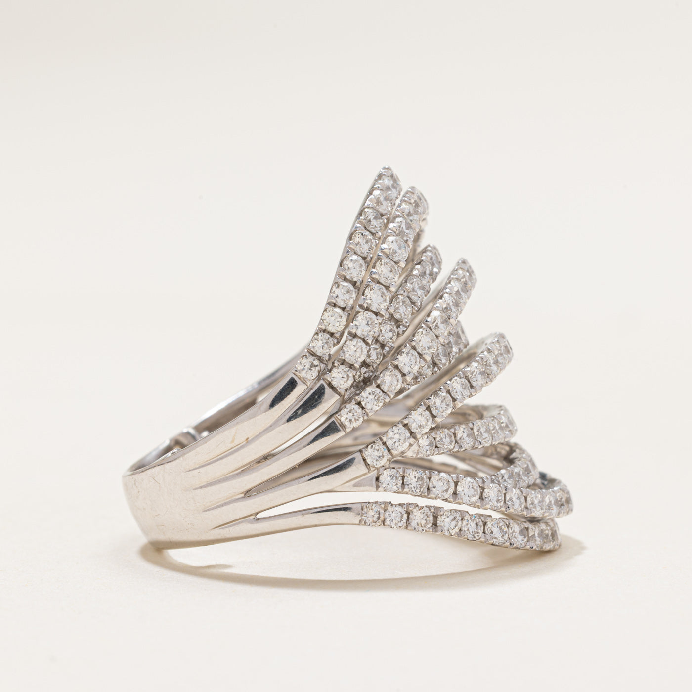 14k Diamond Layers Cocktail Ring | 2.90ctw | SZ 9.25