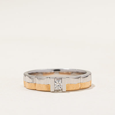 Two Tone Tension Set Diamond Ring | 0.10ctw | SZ 9