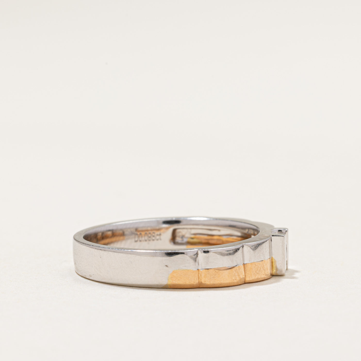 Two Tone Tension Set Diamond Ring | 0.10ctw | SZ 9