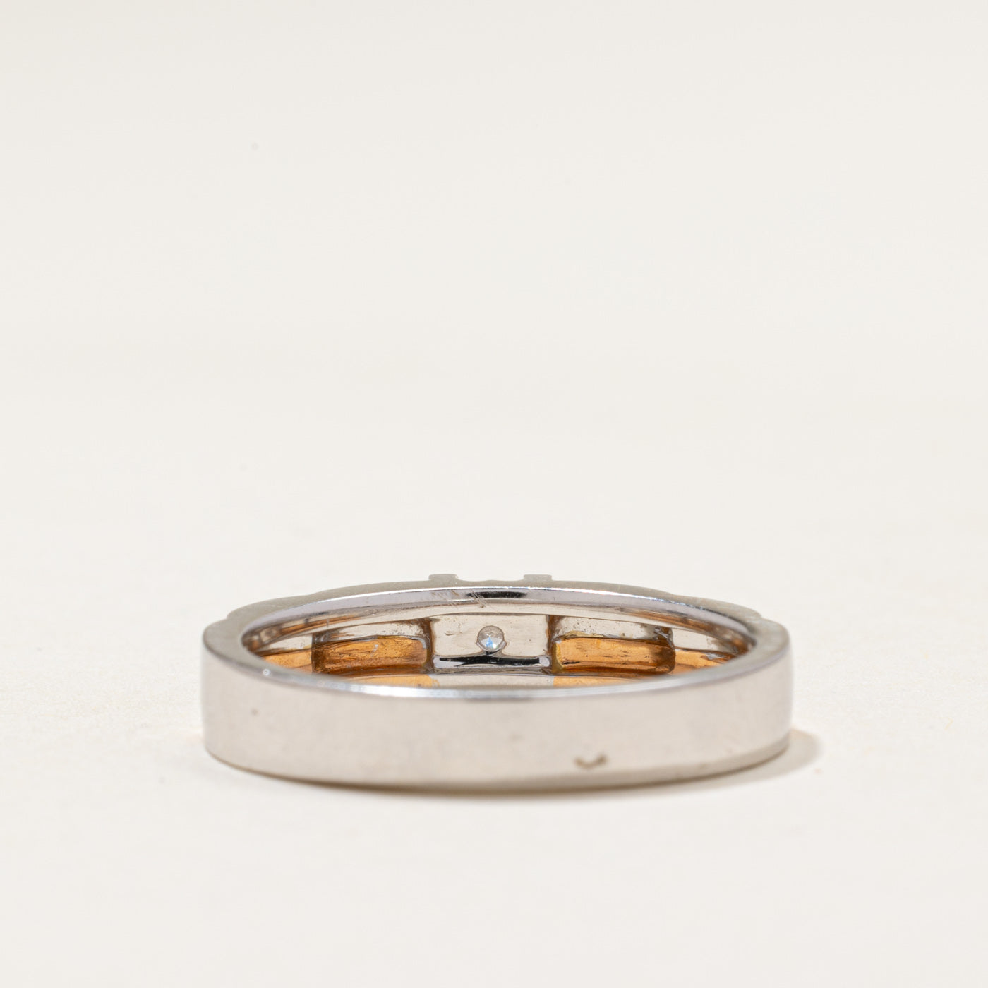 Two Tone Tension Set Diamond Ring | 0.10ctw | SZ 9
