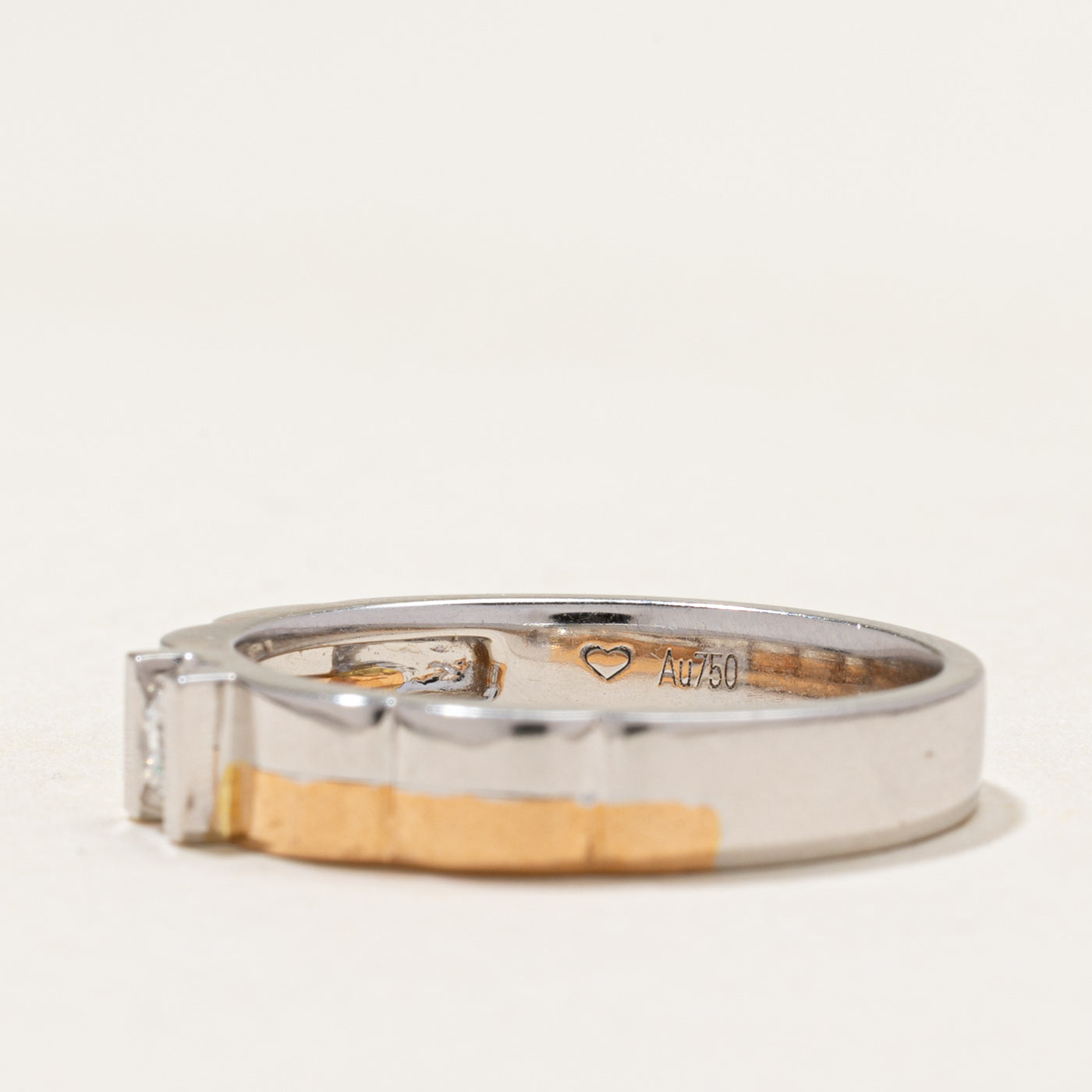 Two Tone Tension Set Diamond Ring | 0.10ctw | SZ 9