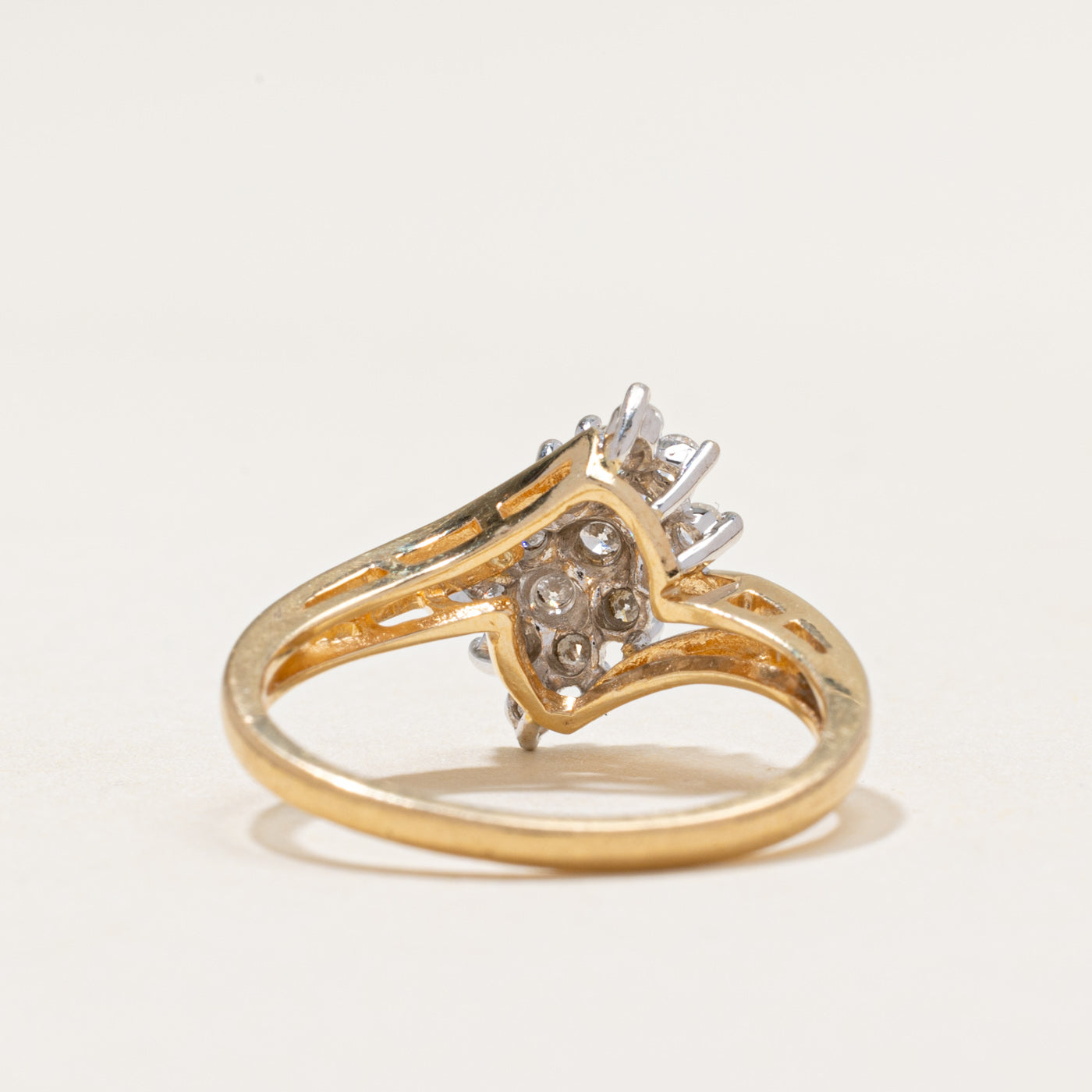 Diamond Cluster Bypass Ring | 0.35ctw | SZ 6.5