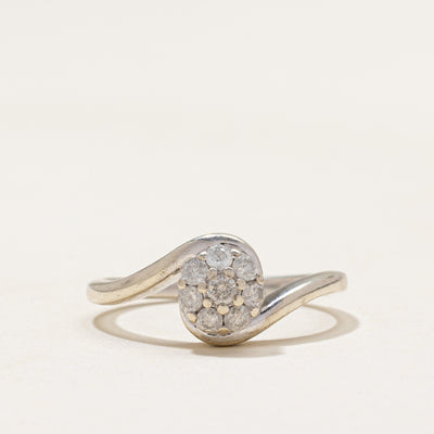 Diamond Cluster Bypass Ring | 0.25ctw | SZ 6