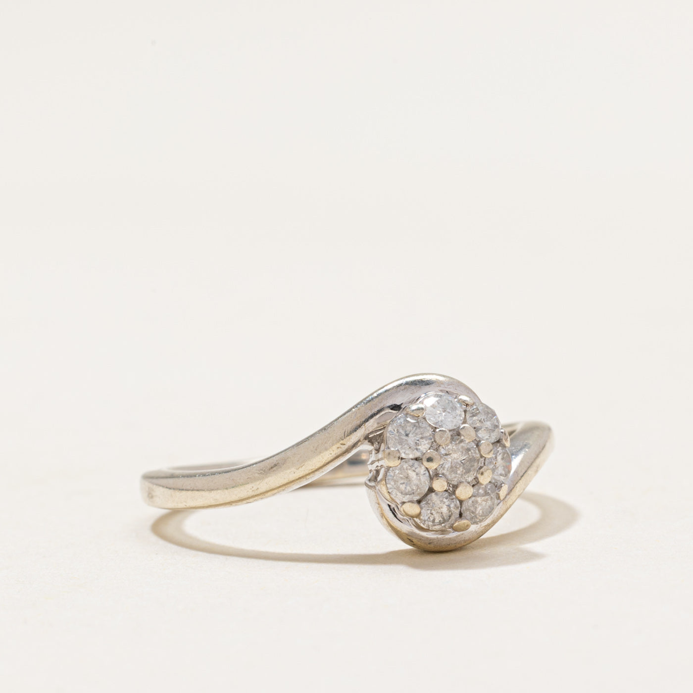 Diamond Cluster Bypass Ring | 0.25ctw | SZ 6