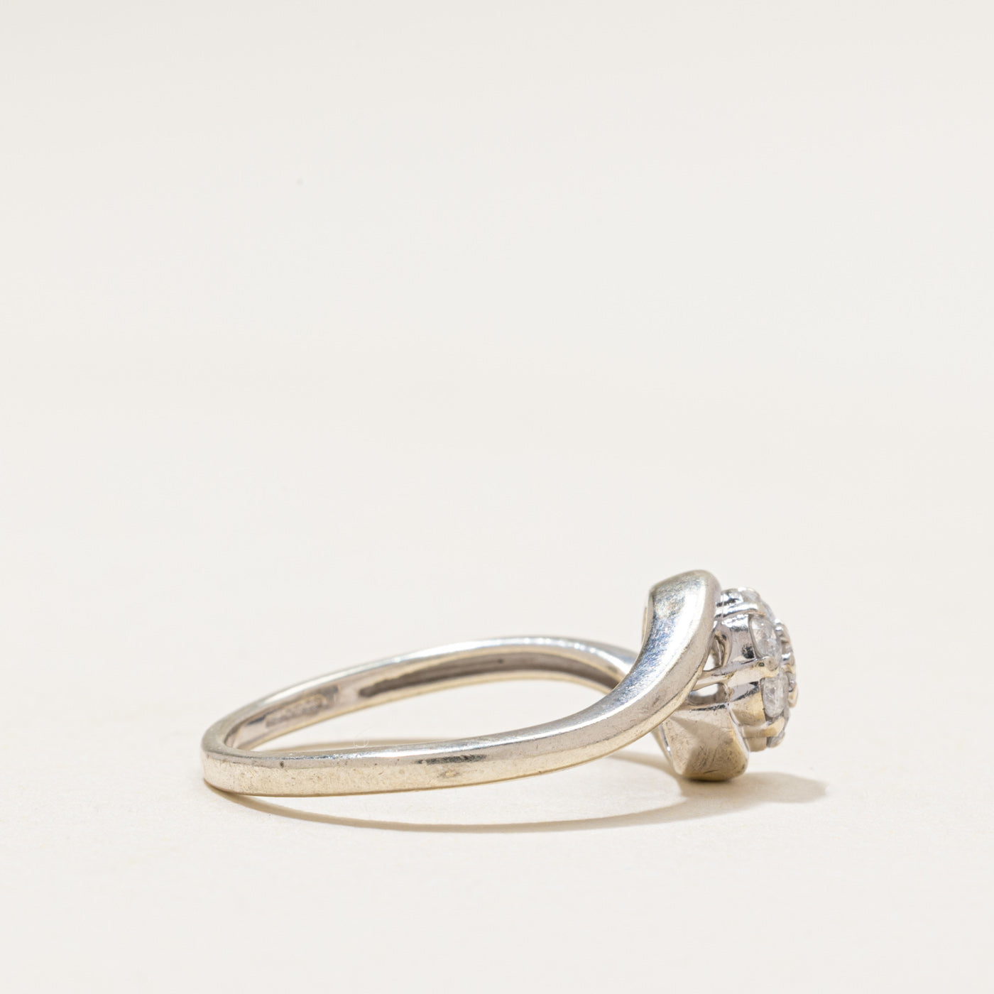 Diamond Cluster Bypass Ring | 0.25ctw | SZ 6