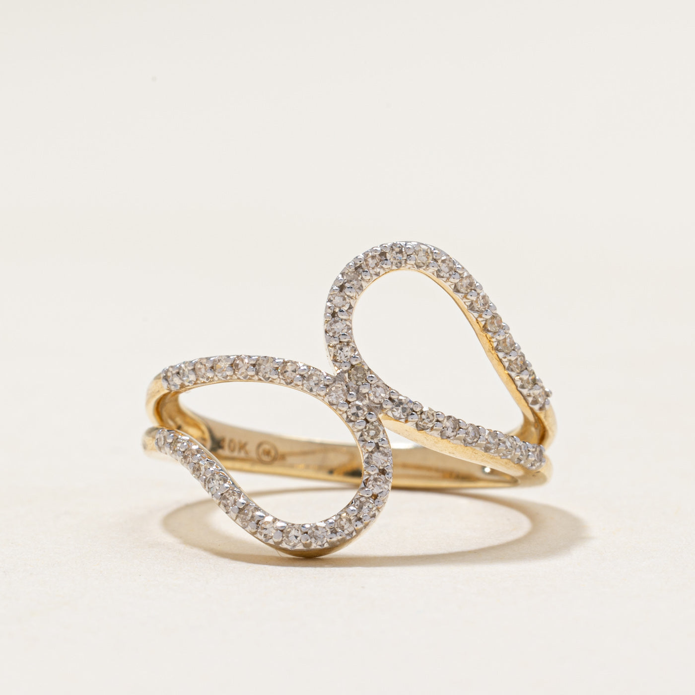 10k Diamond Open Cocktail Ring | 0.25ctw | SZ 7