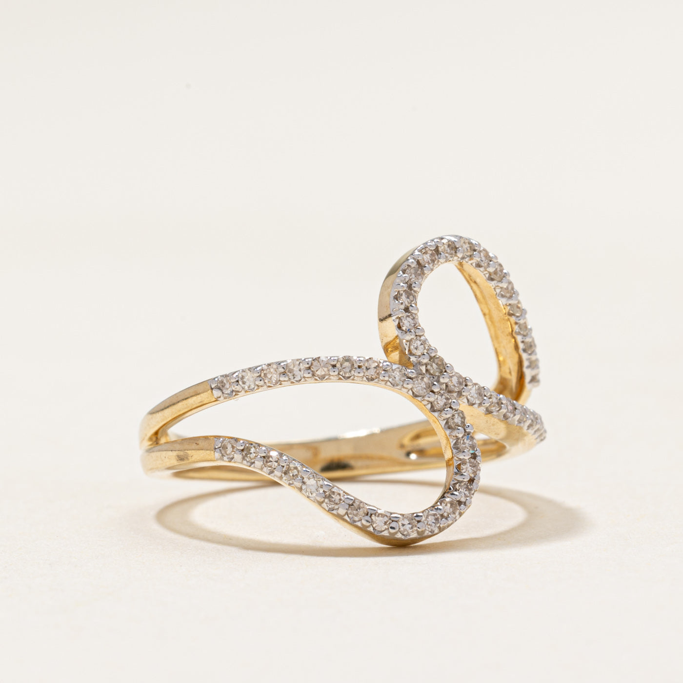10k Diamond Open Cocktail Ring | 0.25ctw | SZ 7