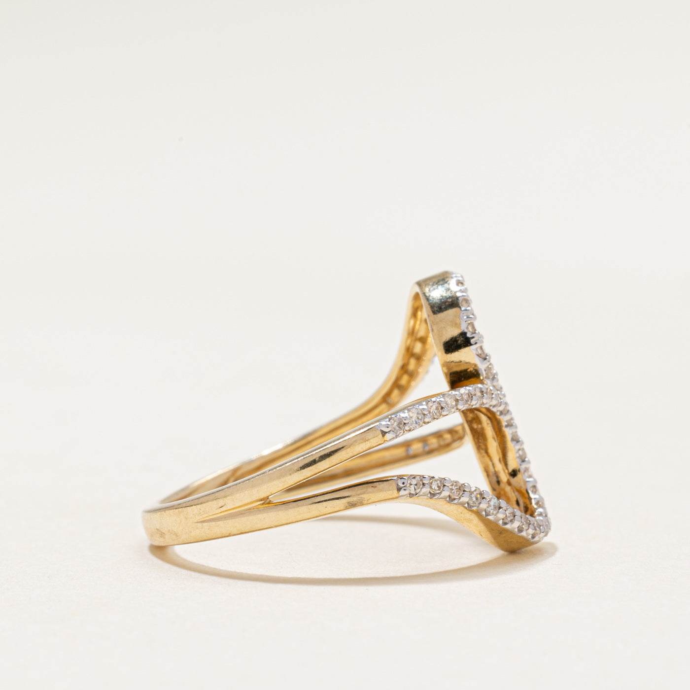 10k Diamond Open Cocktail Ring | 0.25ctw | SZ 7