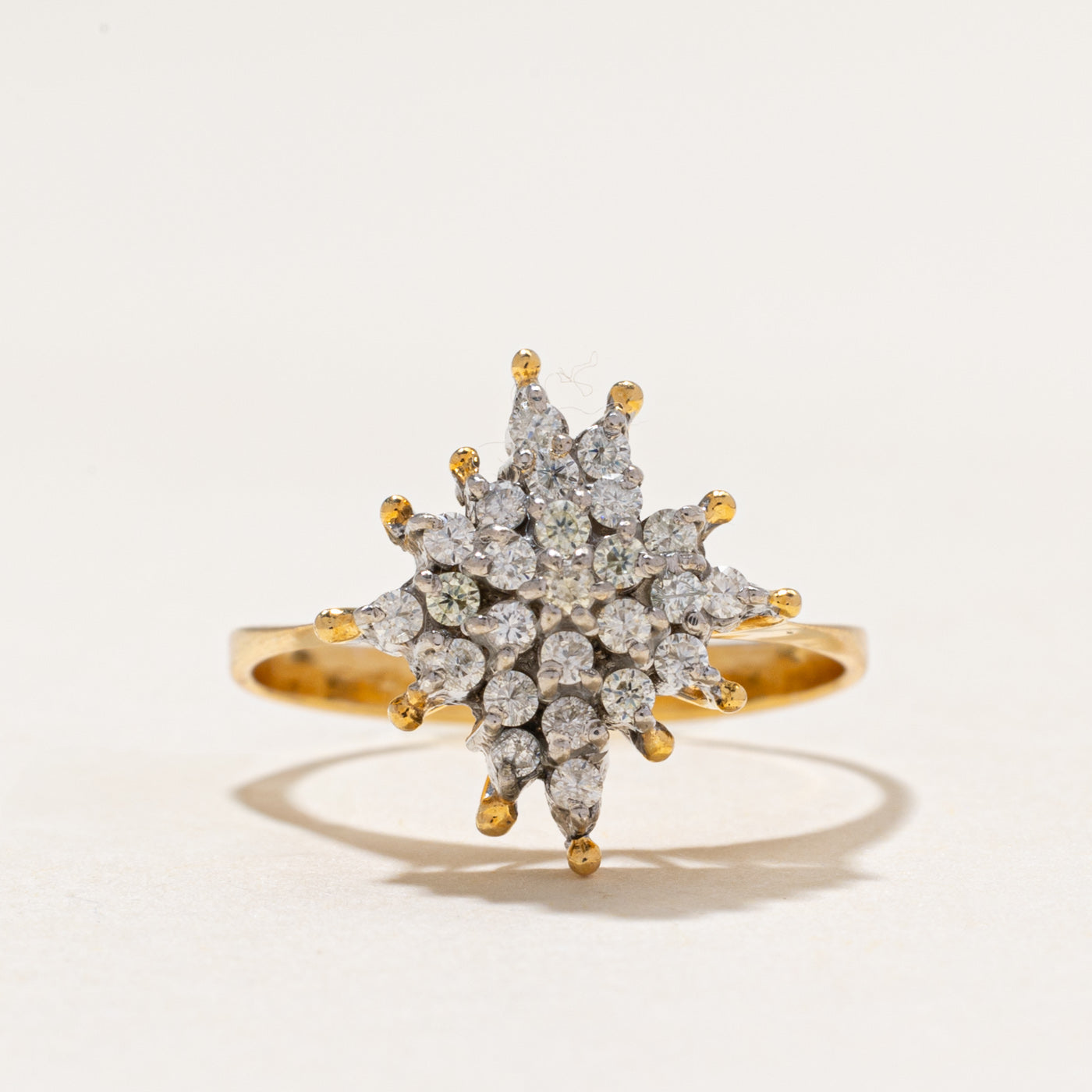 Diamond Snowflake Cluster Ring | 0.37ctw | SZ 7.25