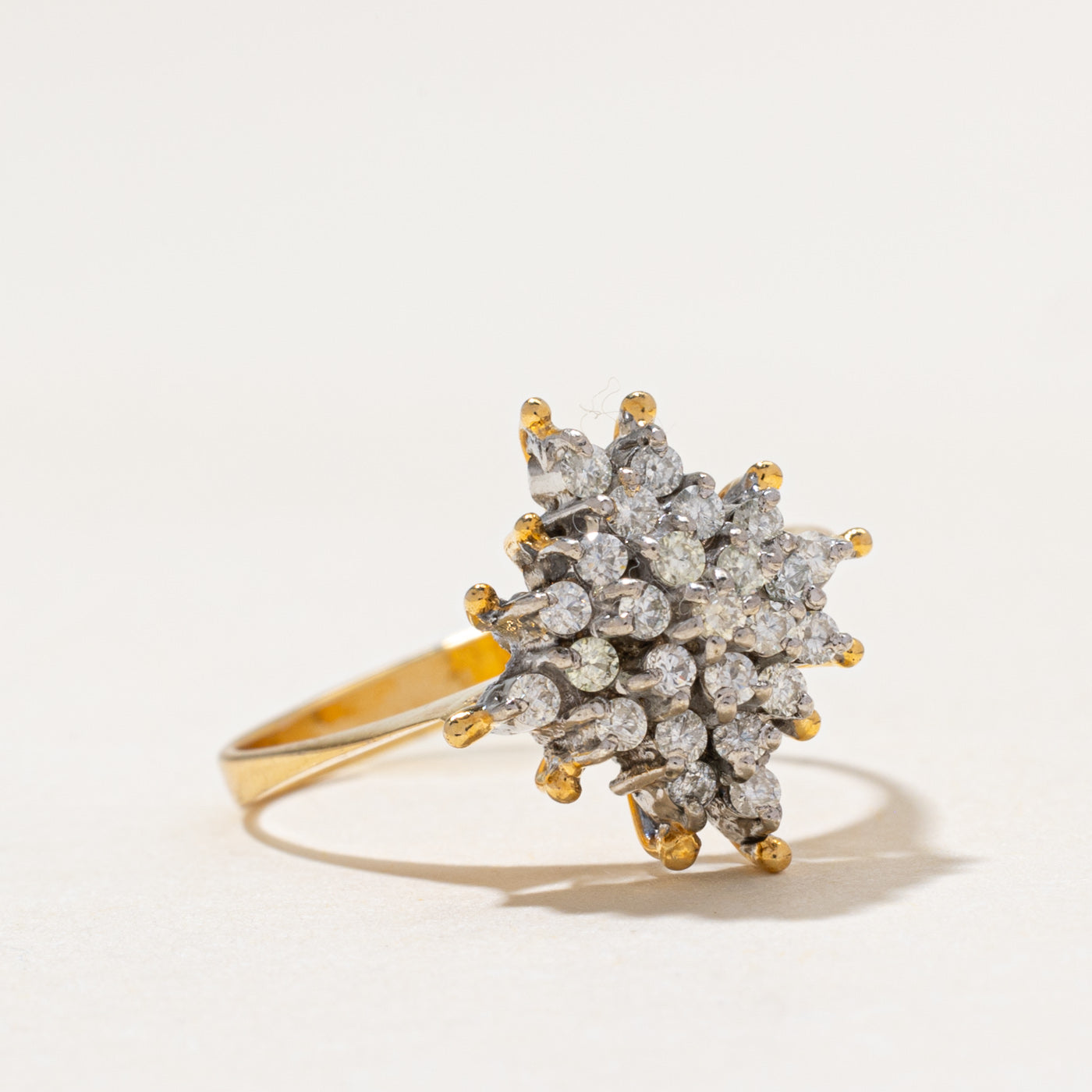 Diamond Snowflake Cluster Ring | 0.37ctw | SZ 7.25