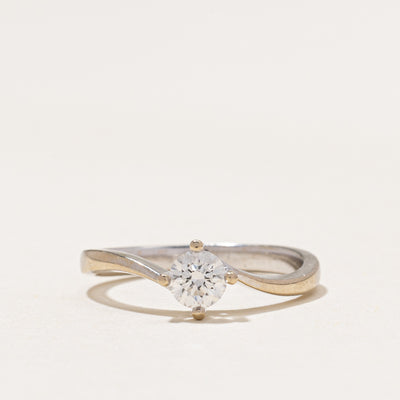Solitaire Diamond Bypass Ring | 0.35ct | SZ 5