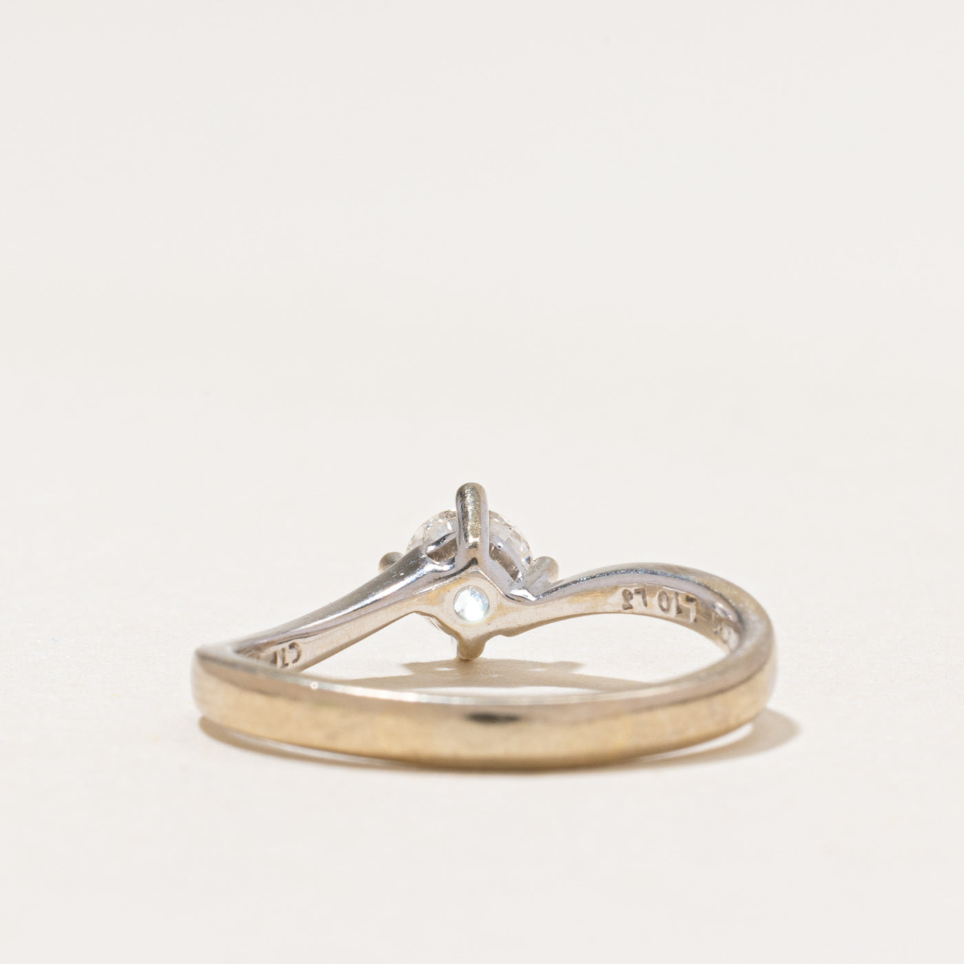 Solitaire Diamond Bypass Ring | 0.35ct | SZ 5