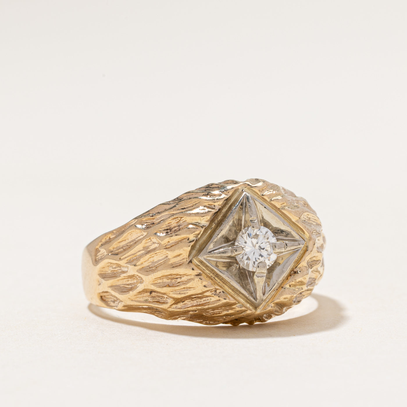 Diamond Textured Cocktail Ring | 0.30ct | SZ 12.25