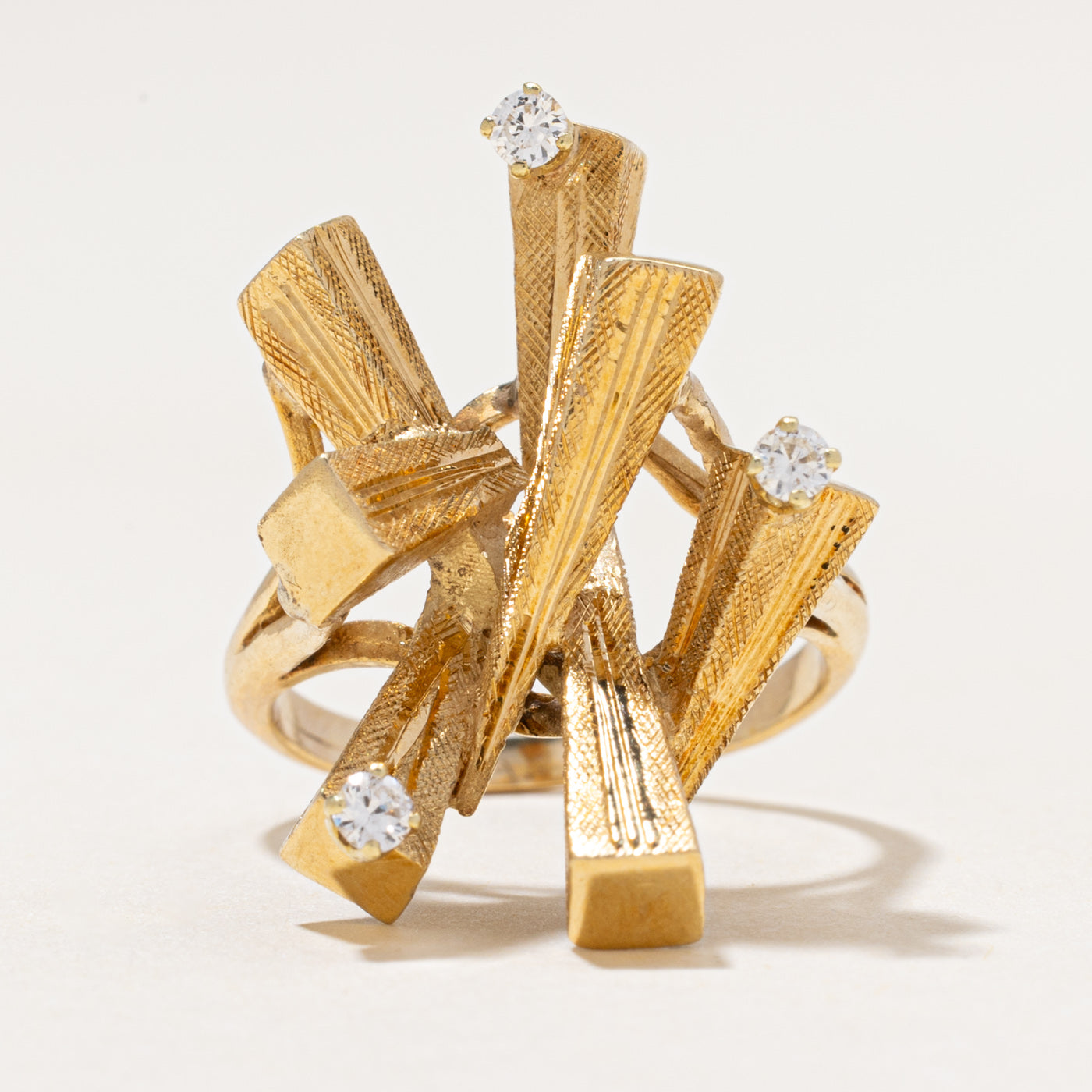 Diamond Abstract Cocktail Ring | 0.15ctw | SZ 6.25