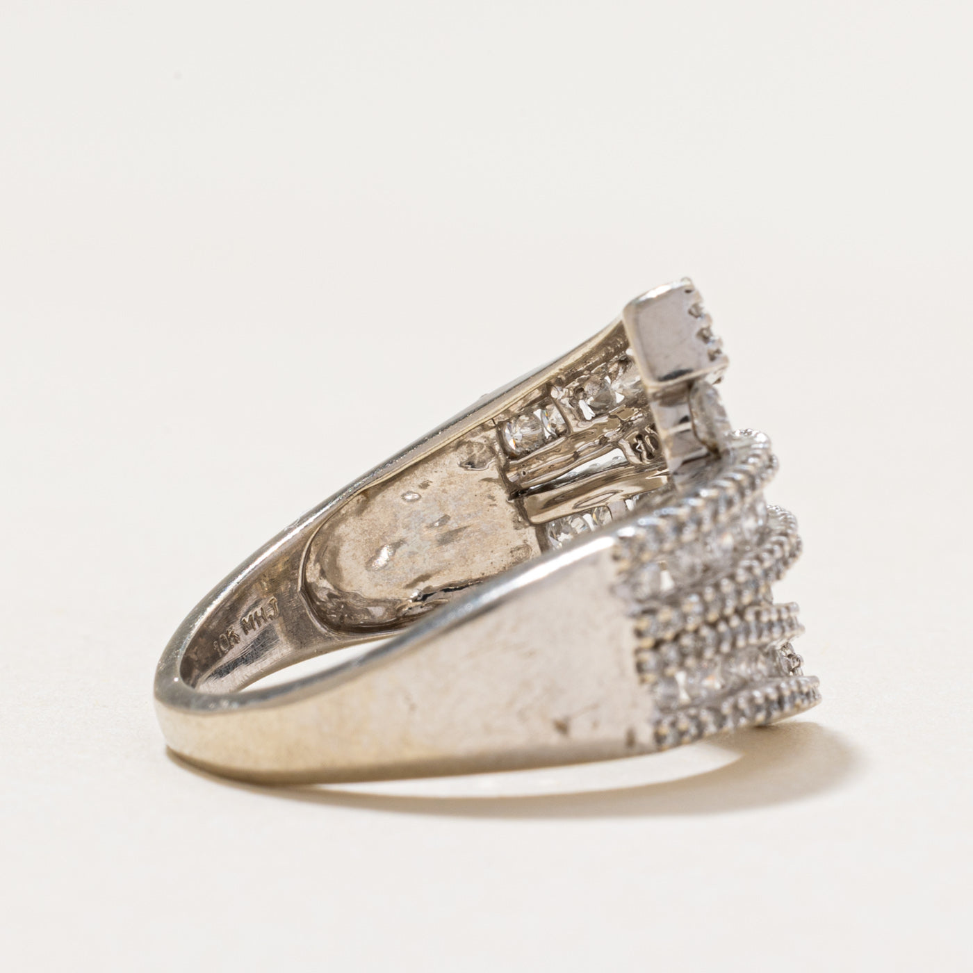 Diamond Cluster Cocktail Bypass Ring | 1.00ctw | SZ 6.25