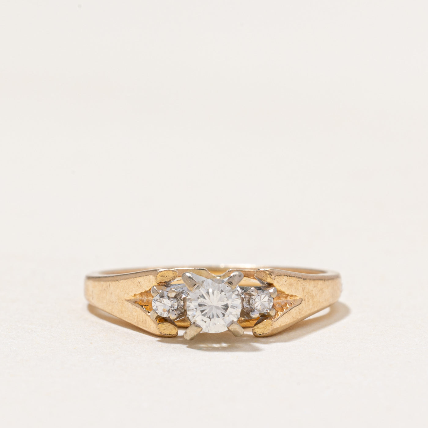 High Set Diamond Accented Ring | 0.21ctw | SZ 3.5