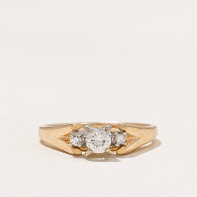High Set Diamond Accented Ring | 0.21ctw | SZ 3.5